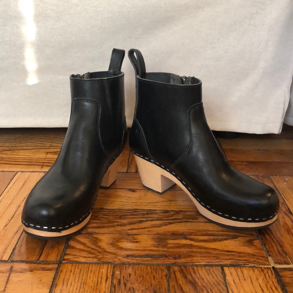 COPY - Swedish Hasbeens Zip It Emy Boots 36